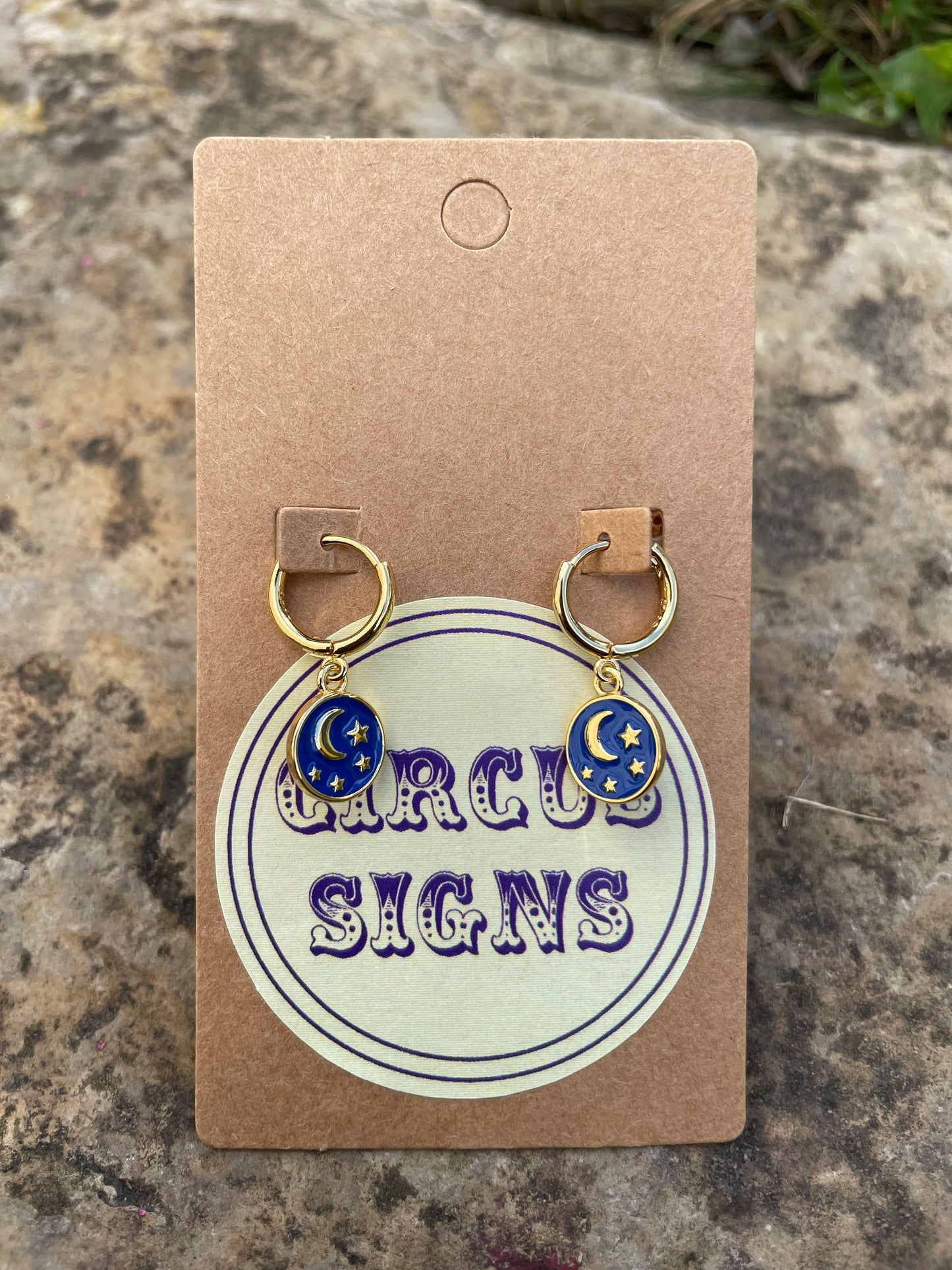 Magical Moon & Star Huggie Earrings