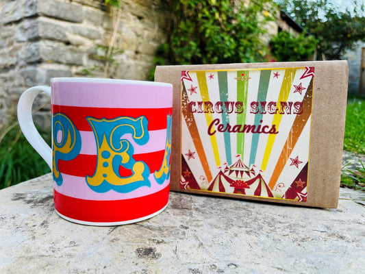 Candy Stripe Peace Mug